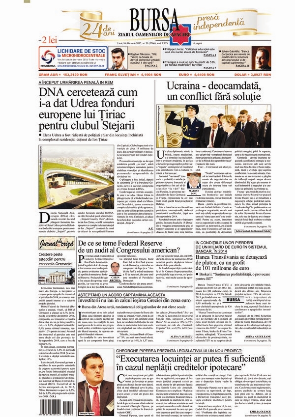 Ediţia din 16.02.2015