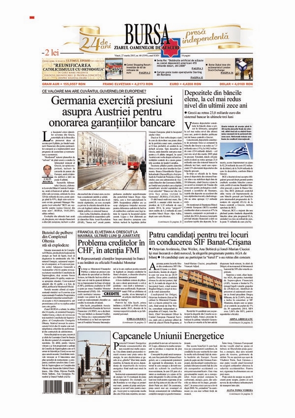 Ediţia din 27.03.2015