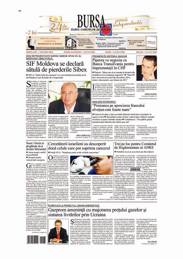 Ediţia din 15.04.2015