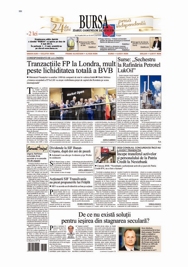 Ediţia din 30.04.2015