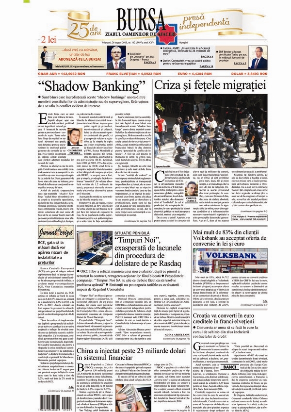 Ediţia din 26.08.2015