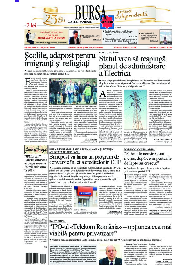 Ediţia din 09.09.2015