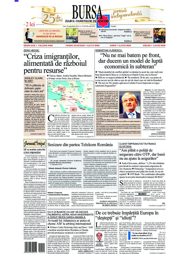 Ediţia din 14.09.2015