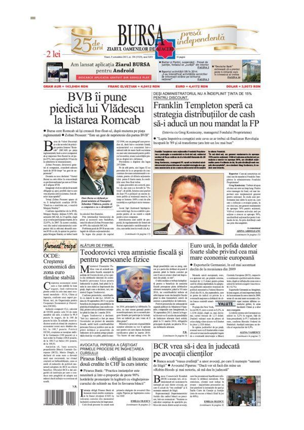 Ediţia din 09.10.2015