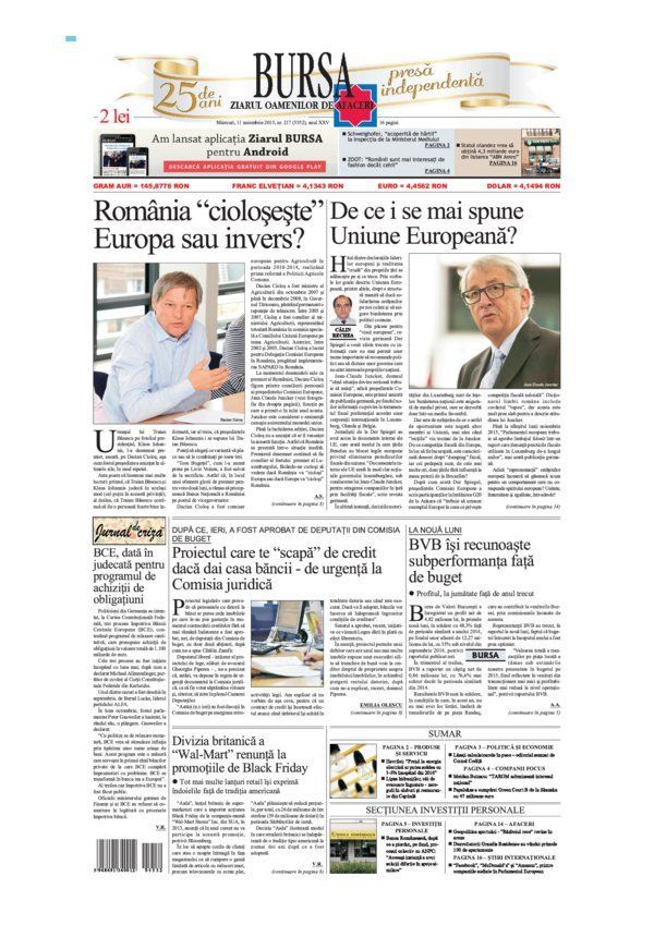Ediţia din 11.11.2015