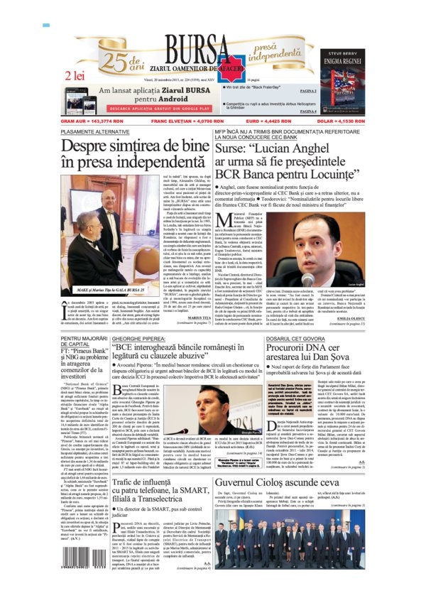 Ediţia din 20.11.2015