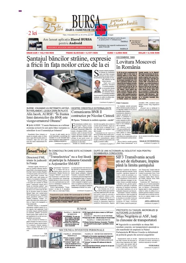Ediţia din 18.12.2015