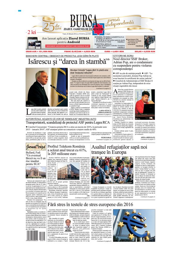 Ediţia din 26.02.2016