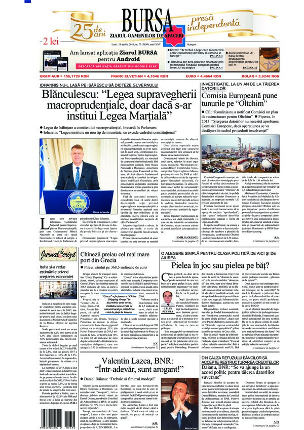 Ediţia din 01.05.2025