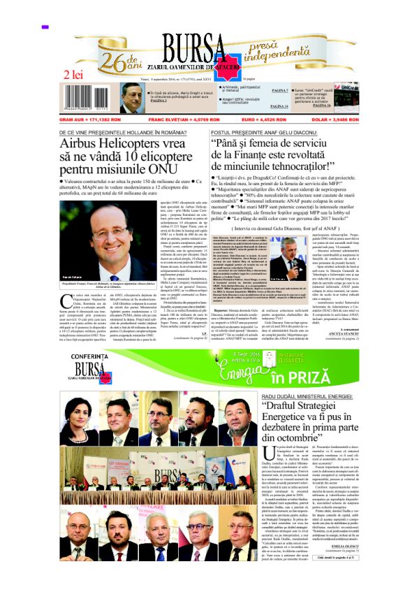Ediţia din 09.09.2016