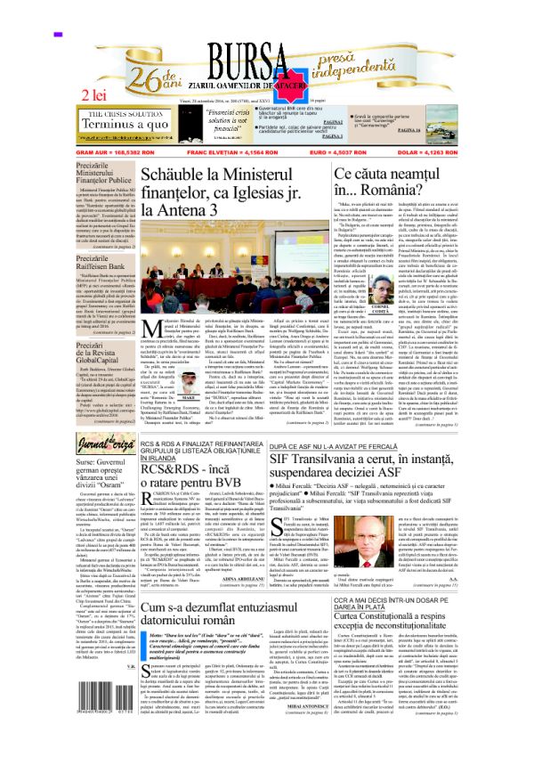 Ediţia din 28.10.2016