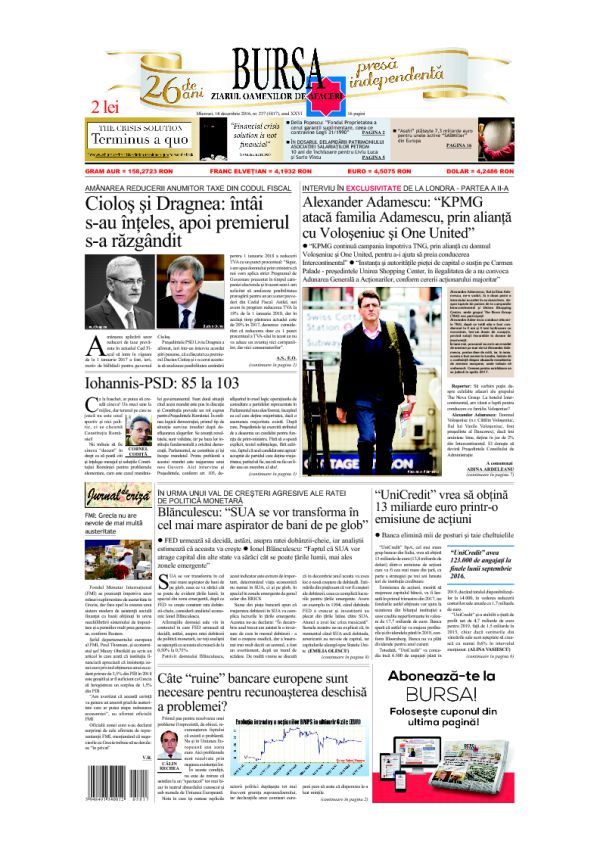 Ediţia din 14.12.2016