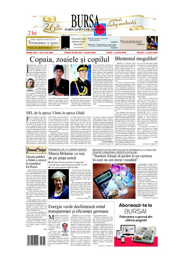 Ediţia din 18.01.2017