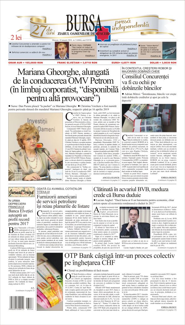 Ediţia din 10.01.2018