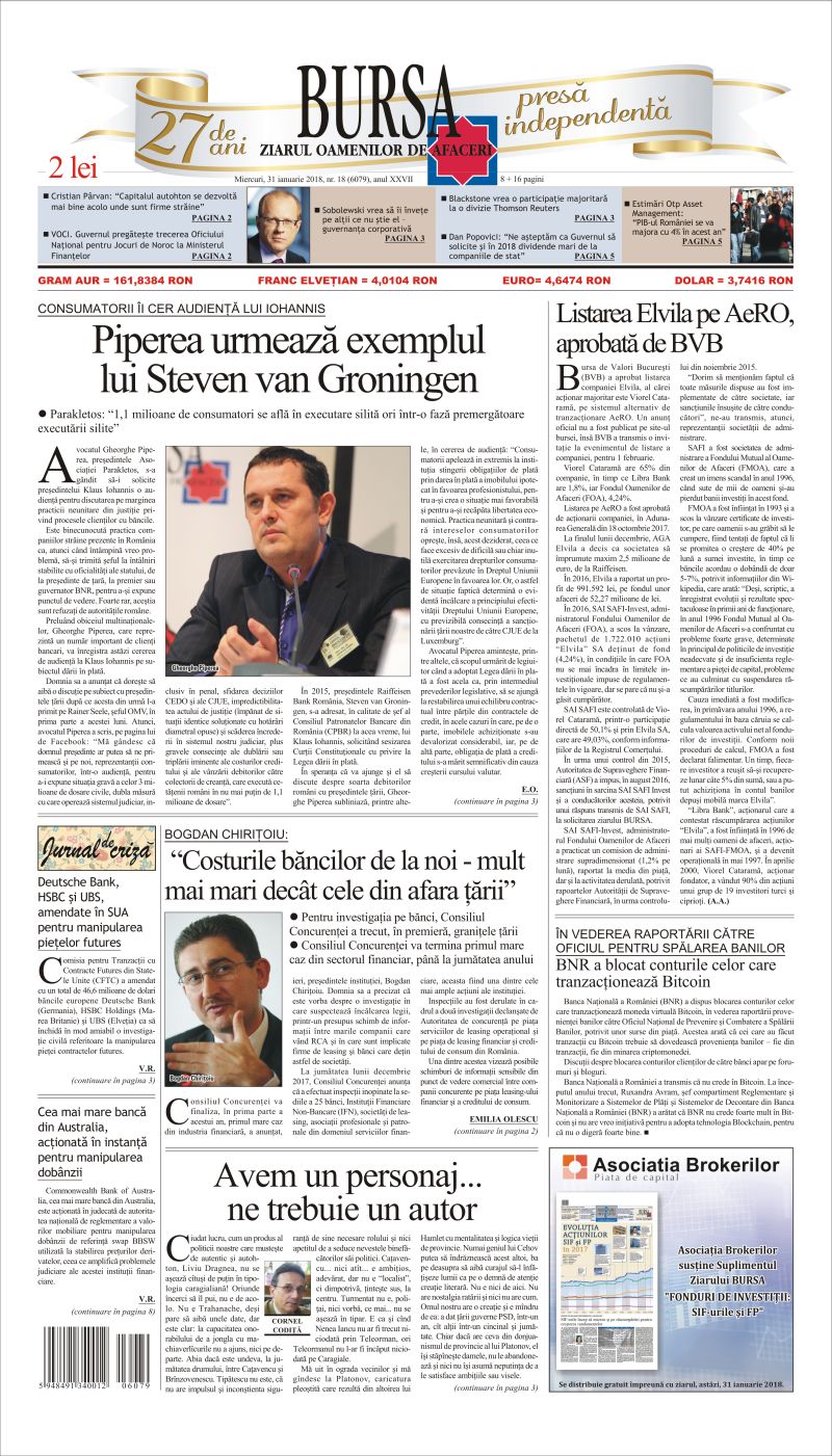Ediţia din 31.01.2018