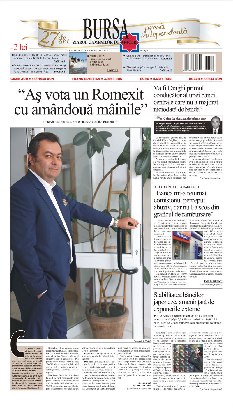 Ediţia din 30.07.2018