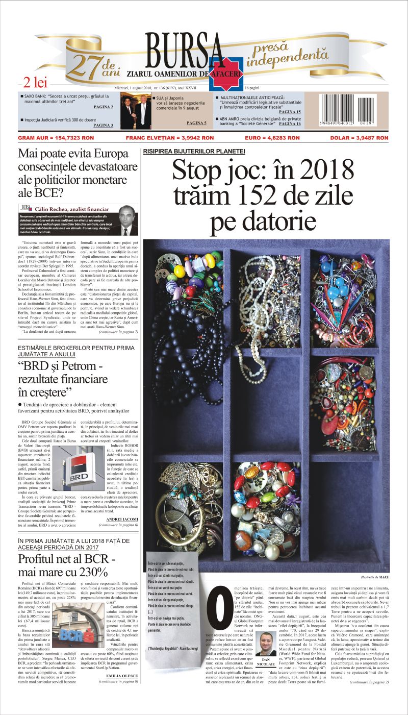 Ediţia din 01.08.2018