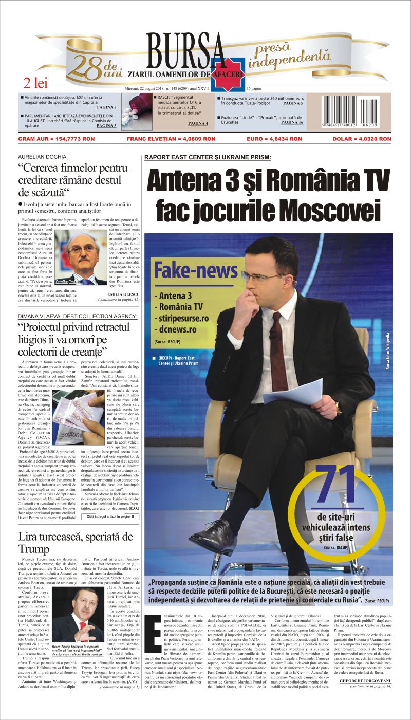 Raport East Center Si Ukraine Prism Antena 3 Si Romania Tv Fac