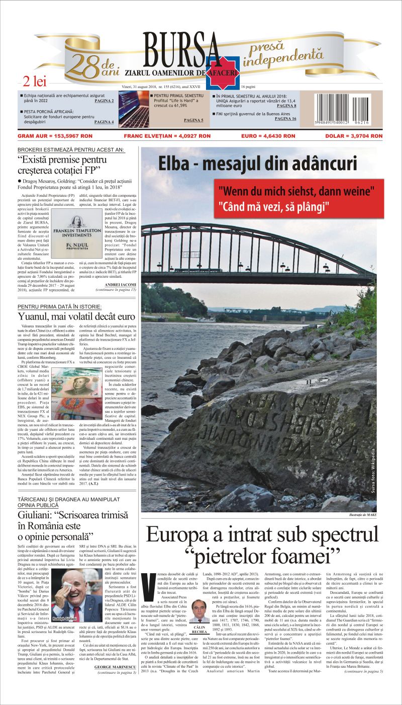 Ediţia din 31.08.2018