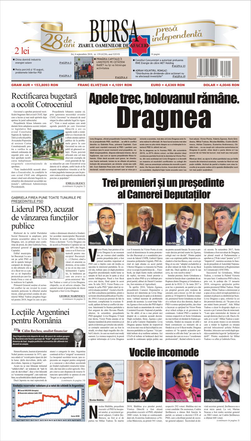 Ediţia din 06.09.2018