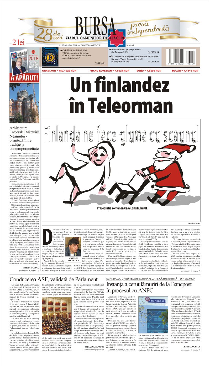 Ediţia din 15.11.2018