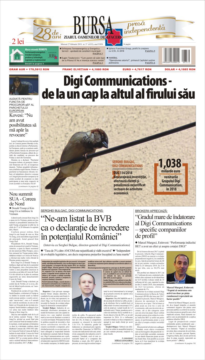 Ediţia din 27.02.2019