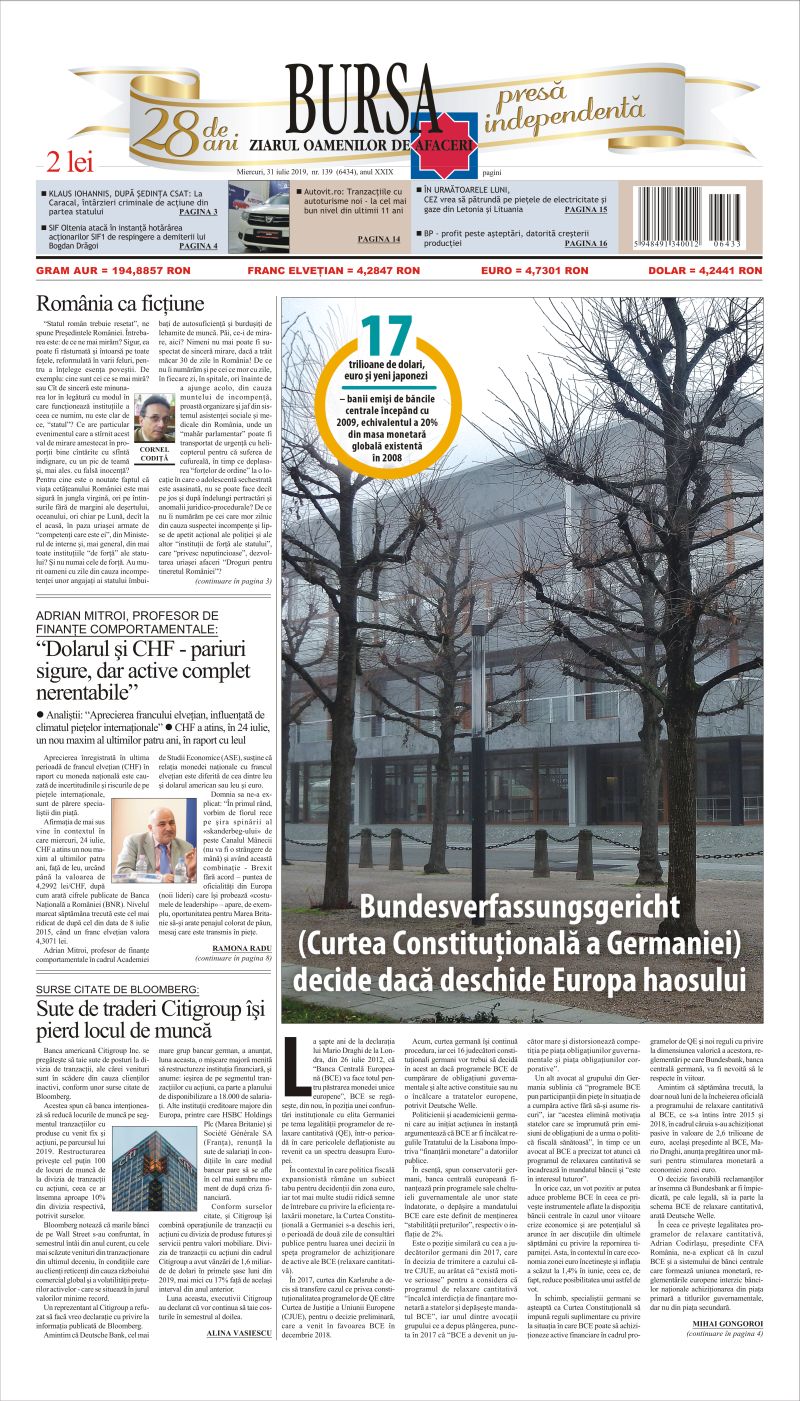Ediţia din 31.07.2019
