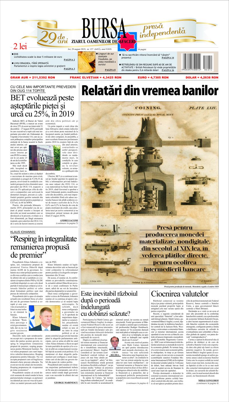 Ediţia din 29.08.2019