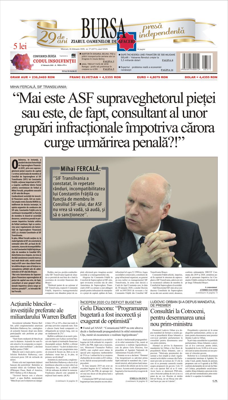 Ediţia din 31.07.2026