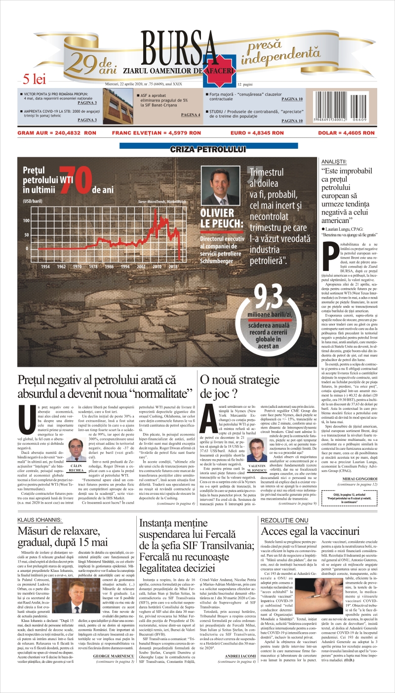 Ediţia din 22.04.2020