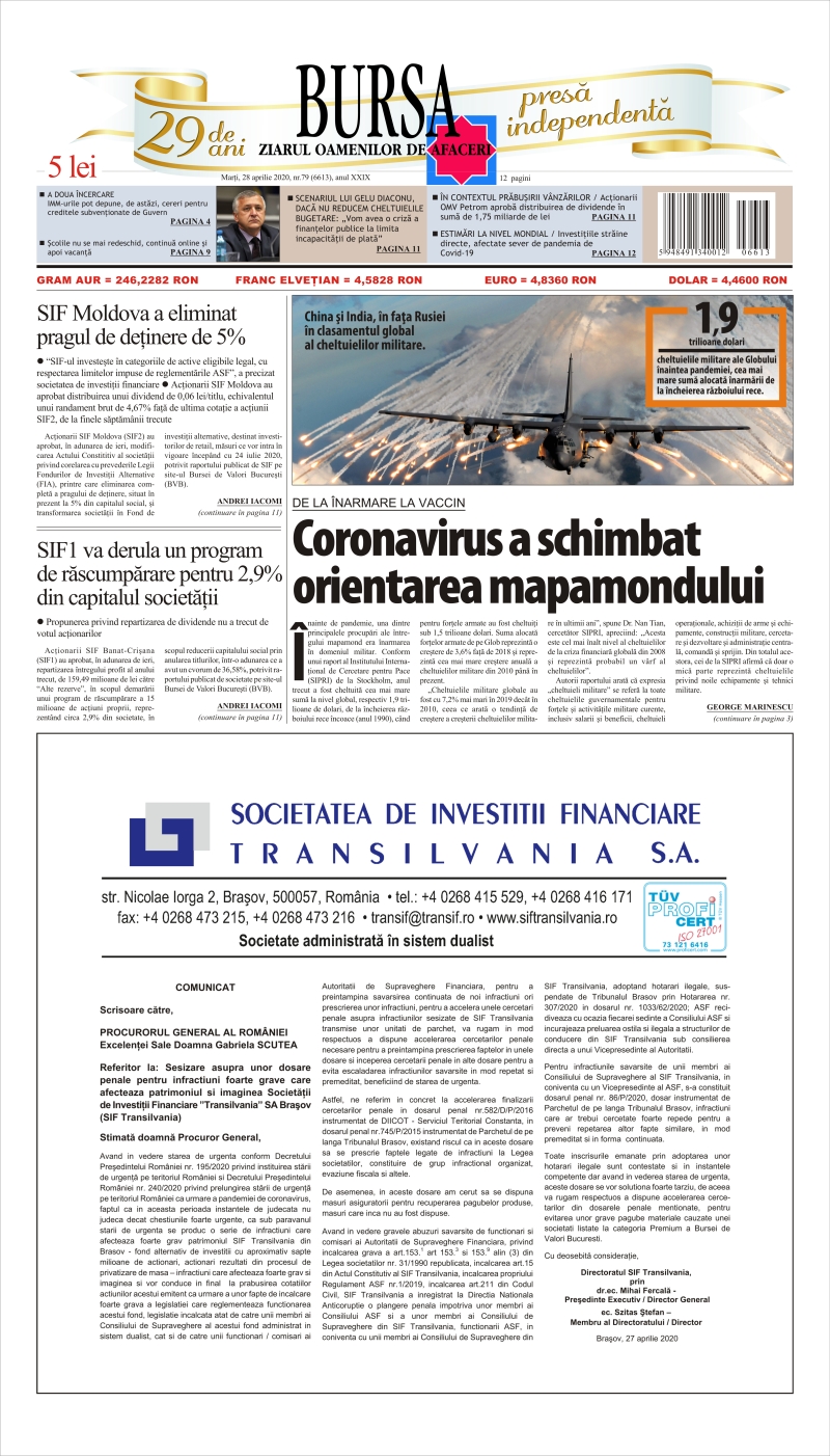 Ediţia din 01.05.2025