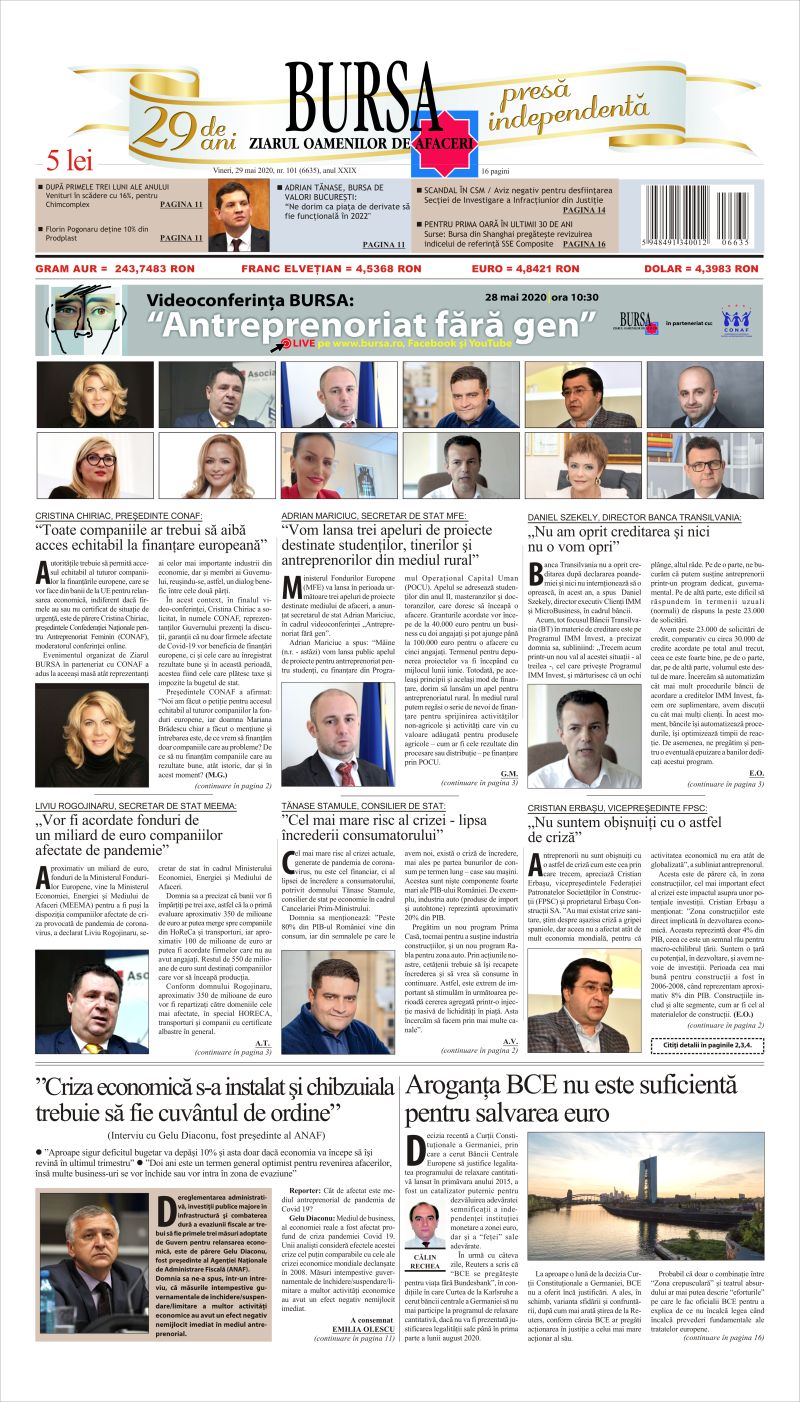 Ediţia din 29.05.2020