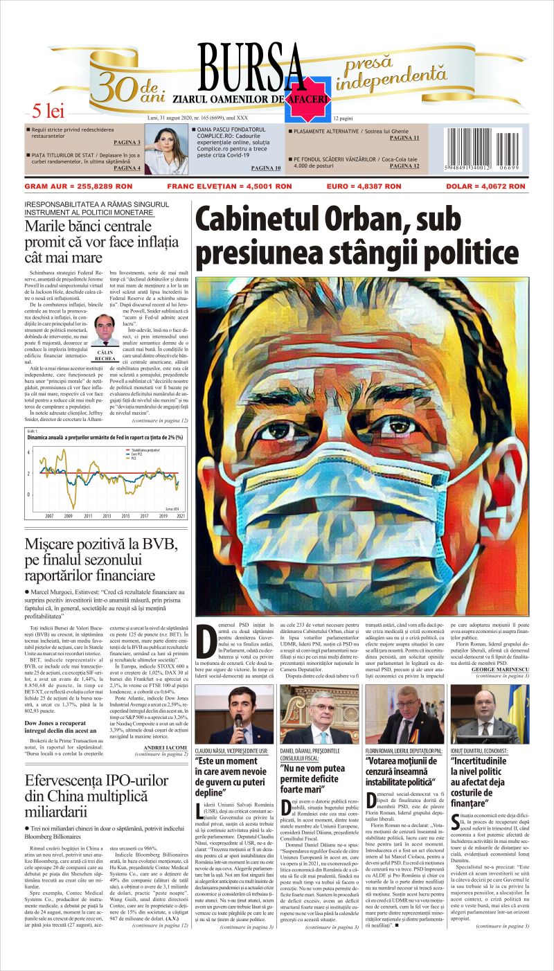 Ediţia din 31.08.2020