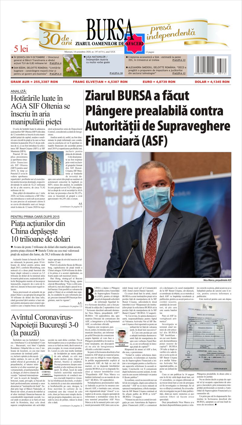 Ediţia din 14.10.2020