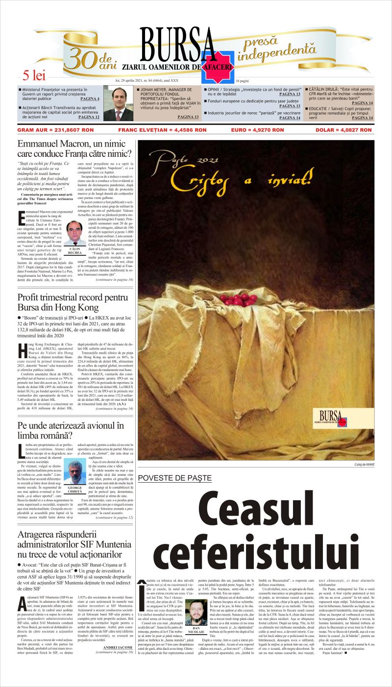 Ediţia din 01.05.2025