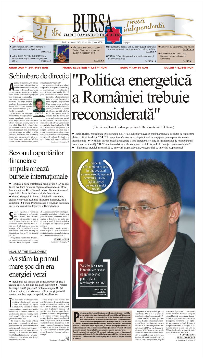 Ediţia din 18.10.2021
