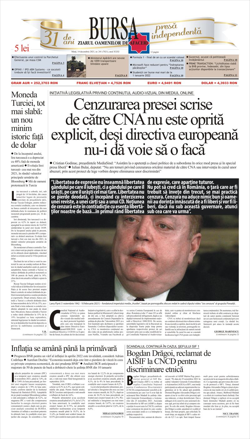 Ediţia din 14.12.2021