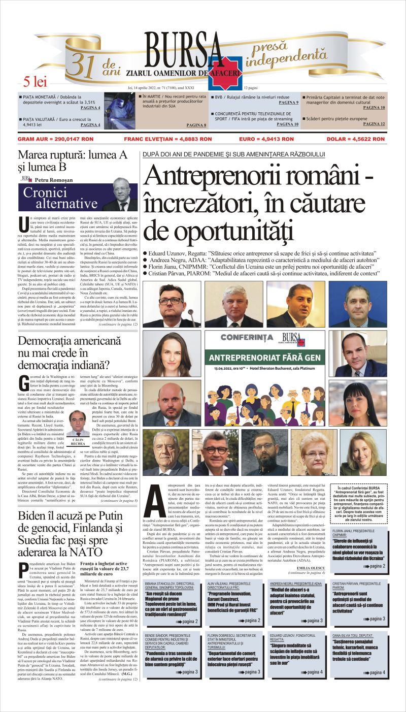 Ediţia din 01.05.2025