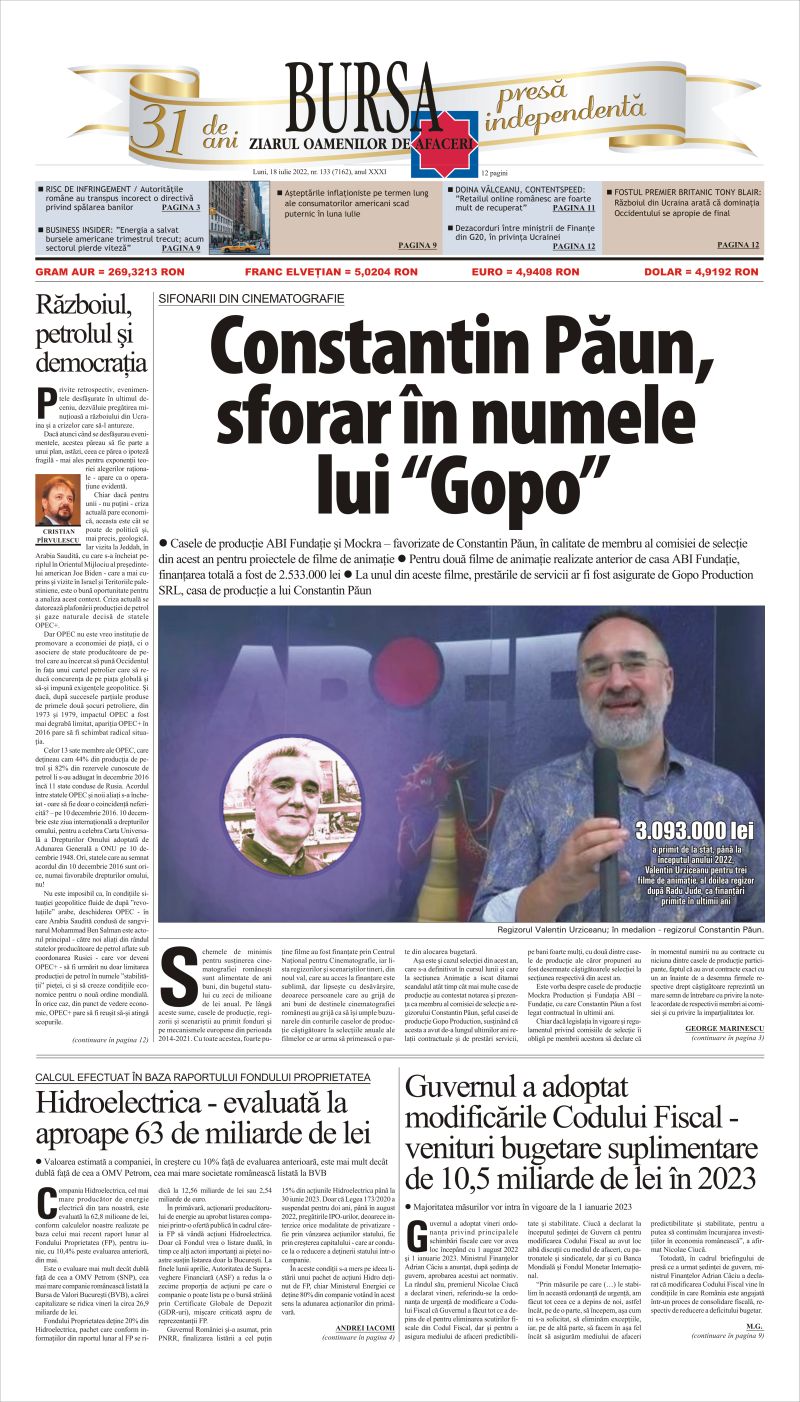 Ediţia din 18.07.2022