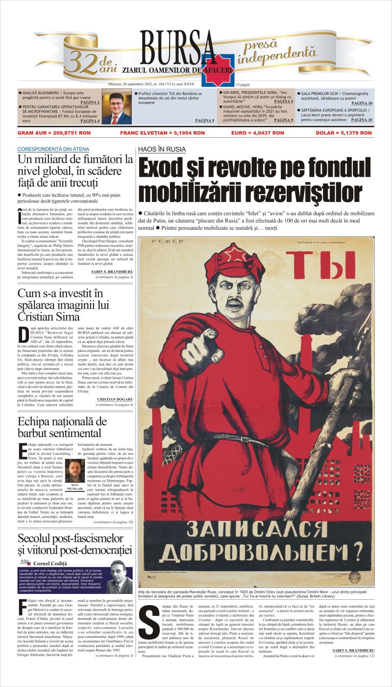 Ediţia din 28.09.2022