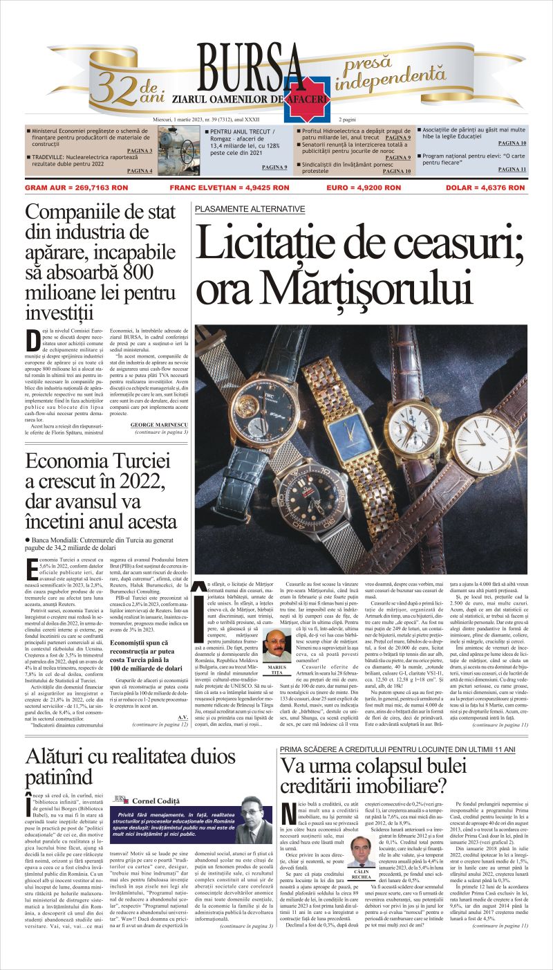 Ediţia din 01.03.2023