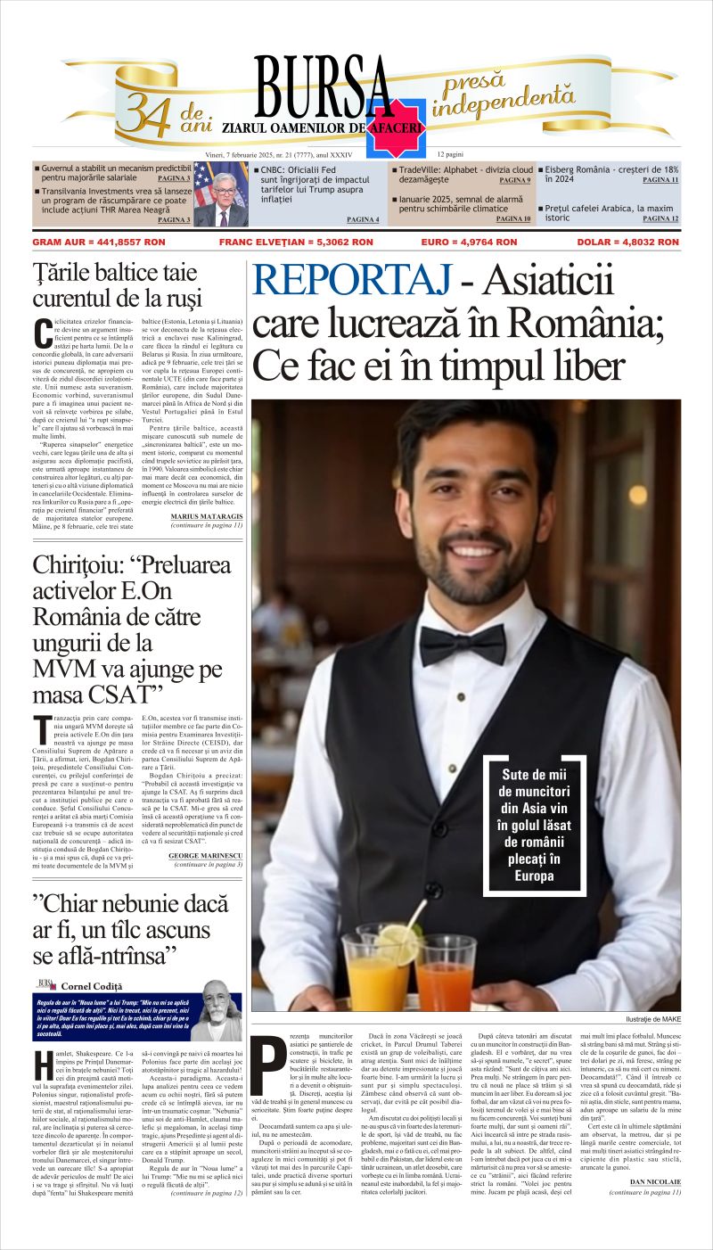 Citeşte aici articolele din acestă ediţie Ediţia din 07.02.2025
