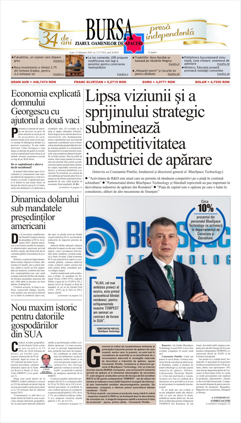 Citeşte aici articolele din acestă ediţie Ediţia din 17.02.2025