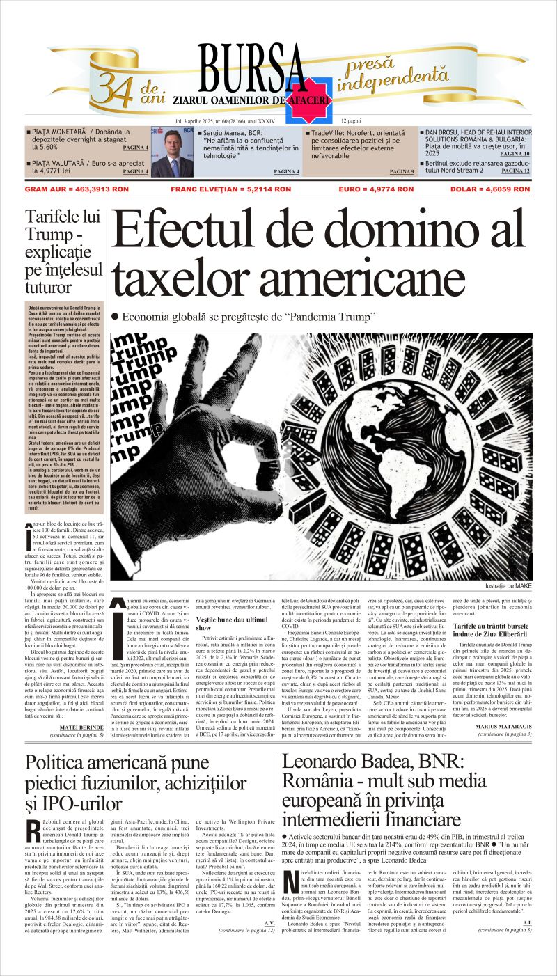Citeşte aici articolele din acestă ediţie Ediţia din 03.04.2025