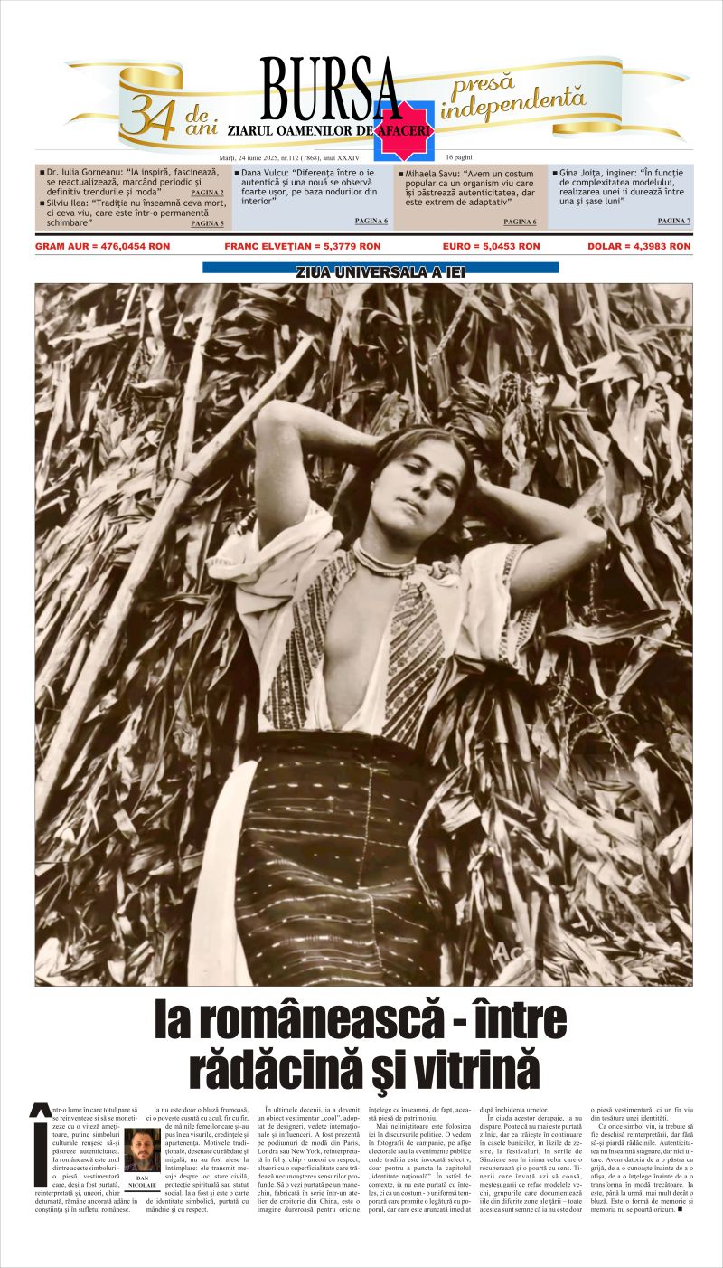 Citeşte aici articolele din acestă ediţie Ediţia din 24.06.2025