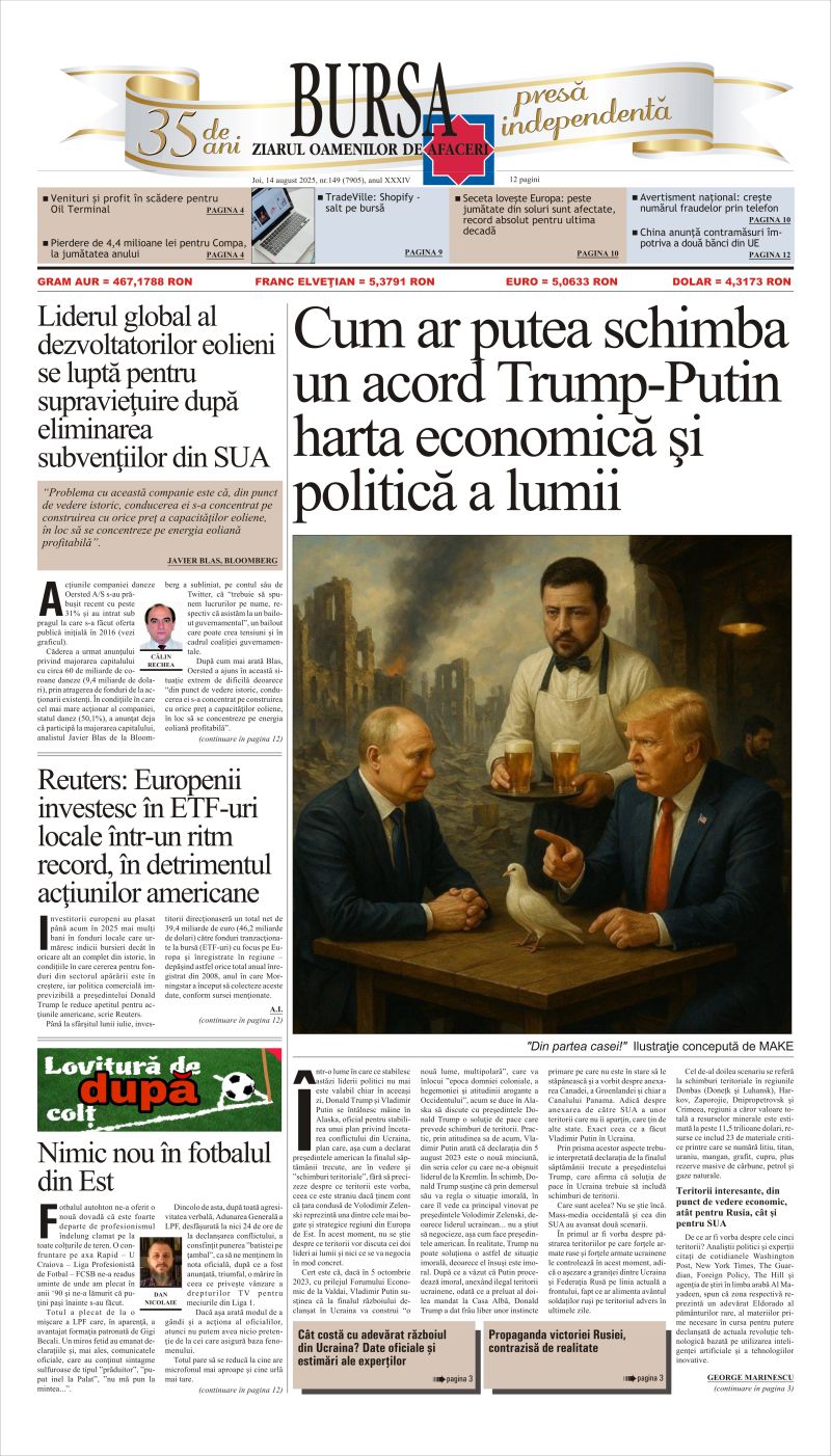 Citeşte aici articolele din acestă ediţie Ediţia din 14.08.2025