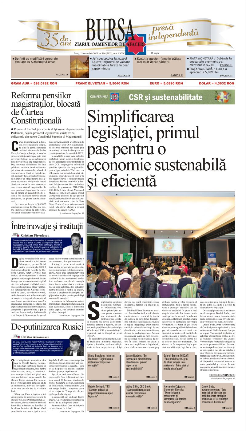 Ediţia din 21.10.2025